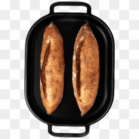 Two Sourdough Artisan Batards On Challenger Bread Pan - Bag, HD Png Download - bread vector png