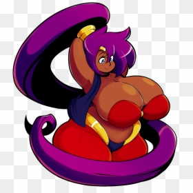 Half-genie Hero Shantae And The Pirate"s Curse Shantae - Shantae With Big Boobs, HD Png Download - shantae half genie hero png