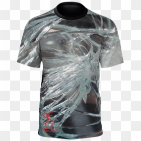 Broken Glass T-shirt Design - Active Shirt, HD Png Download - broken glass.png