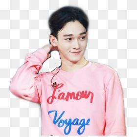 #exo #chen ❤️ Pink - Exo Chen Transparent Pink, HD Png Download - exo chen png