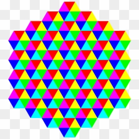 Hexagonal Triangle Tessellation Svg Clip Arts - Equilateral Triangle Tessellation, HD Png Download - hexagon vector png
