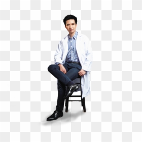 Sitting, HD Png Download - doctor sitting png