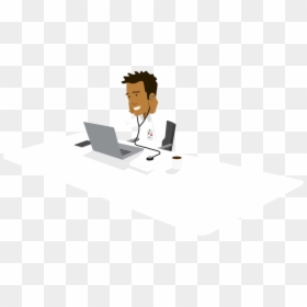 Doctor Sitting Png, Transparent Png - doctor sitting png