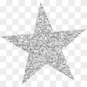 Star Silver Glitter Clip Art - Silver Glitter Star Clipart, HD Png Download - silver glitter star png