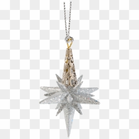Star With Glitter, Silver, 6 Cm - Locket, HD Png Download - silver glitter star png