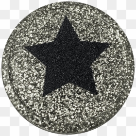 Circle, HD Png Download - silver glitter star png