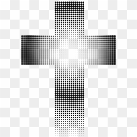 Halftone Christian Cross Clip Art - Halftone Cross, HD Png Download - half tone png