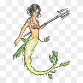 Trident Clipart Sea - Mermmaid No Background, HD Png Download - poseidon trident png