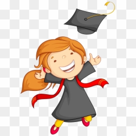 Graduation Child Clip Art - Graduation Kids Clipart, HD Png Download - kindergarten graduation png