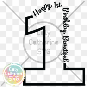 1 One Years Old Birthday Happy Birthday Beautiful Svg - Circle, HD Png Download - number one png birthday