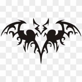 Stylised Bat - Bat Tattoo, HD Png Download - bats silhouette png
