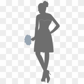 Little Black Dress, HD Png Download - wedding party silhouette png