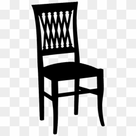 Chair Silhouette - Wooden Chair Silhouette, HD Png Download - chair silhouette png