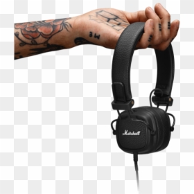 Marshall Major 3, HD Png Download - headphones silhouette png