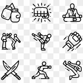 Vector Icon Design, HD Png Download - martial arts silhouette png