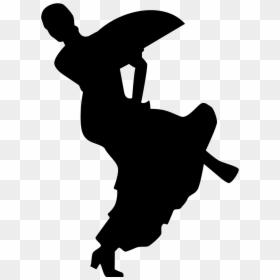 Flamenco Woman Dancer Silhouette - Flamenco Women Monochrome, HD Png Download - windmill silhouette png