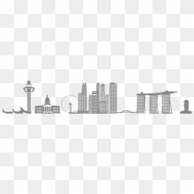 Singapore Png Transparent Singapore Images - Singapore Skyline Vector Png, Png Download - atlanta silhouette png
