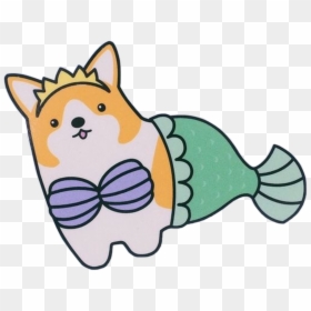 Mermaid Corgi Clipart , Png Download - Corgi Mermaid Png, Transparent Png - corgi silhouette png