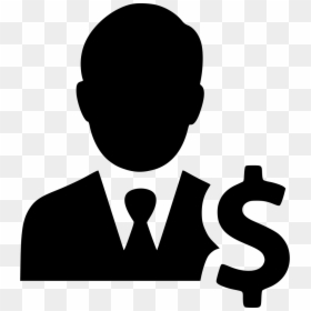 Dollar Business Man Businessman Earnings - Transparent Work Icon Png, Png Download - business silhouette png