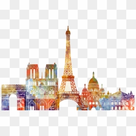 #paris #city #colorfulcity #silhouette #eiffeltower - Skyline Paris, HD Png Download - paris silhouette png
