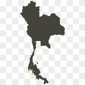 Exotic - Vector Thailand Map Png, Transparent Png - island silhouette png