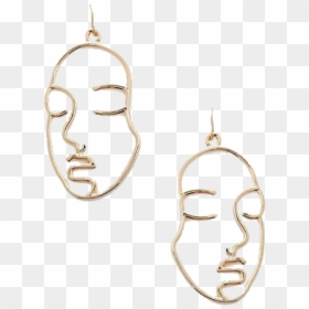 #gold #goldaesthetic #earrings #aesthetic #png #freetoedit - Face Earrings Forever 21, Transparent Png - asthetic png