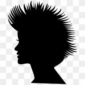 Short Hair On Female Head Silhouette Comments Person- - Black Woman Head Silhouettes, HD Png Download - detective silhouette png