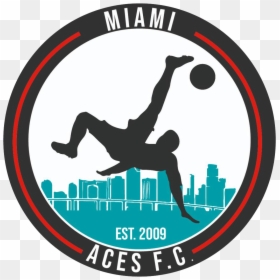 Bicycle Kick Soccer Silhouette, HD Png Download - miami silhouette png