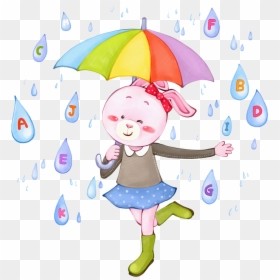 Raindrop Clipart Umbrella - Paintings Of Raindrops Cartoon, HD Png Download - raindrop clipart png