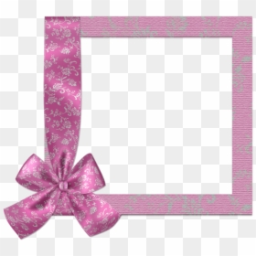 Baby Picture Frame Png, Transparent Png - pink ribbon border png