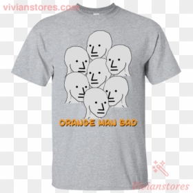 Npc Meme Grey Lives Group Think Orange Man Bad T Shirt - Bobby Firmino T Shirt, HD Png Download - sad meme png