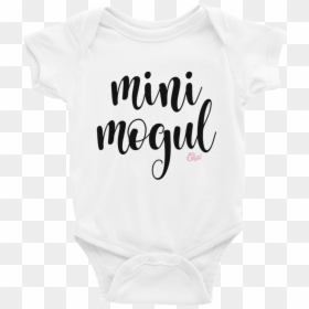 Image Of Mini Mogul Baby Onesie - Active Shirt, HD Png Download - white onesie png