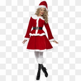 Miss Santa Costume Ladies, HD Png Download - santa outfit png