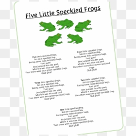 "five Little Speckled Frogs - Five Little Speckled Frogs Printable, HD Png Download - speckle png