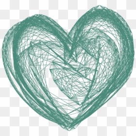 #heart #brush #drawn #green #aqua #sticker - Png Green Heart Brush, Transparent Png - brush heart png