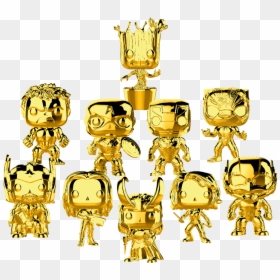 Gold Chrome Marvel Pops, HD Png Download - first place trophy png