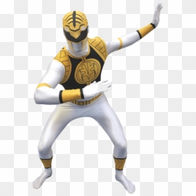 White Power Ranger Adult Costume, HD Png Download - white ranger png