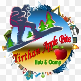 Snowboarding, HD Png Download - apple bite png