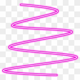 #pink #swirl #pretty #design #effect #cool #overlay - Neon Line Png Pink, Transparent Png - pink effect png