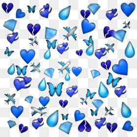 #blue #butterfly #airplane Stear #water #brokenjeart, HD Png Download - martini emoji png