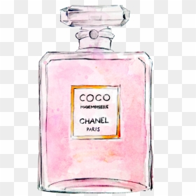 Coco Chanel Perfume Drawing, HD Png Download - chanel logo png