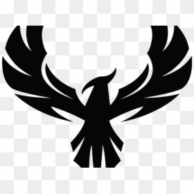 Silhouette Of A Phoenix, HD Png Download - eagle logo design black and white png