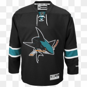 Sj Sharks Black Jersey, HD Png Download - san jose sharks logo png