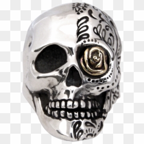 Silver Skull Png, Transparent Png - skull logo png