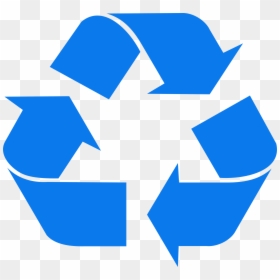 Blue Recycle Icon Png, Transparent Png - recycle logo png