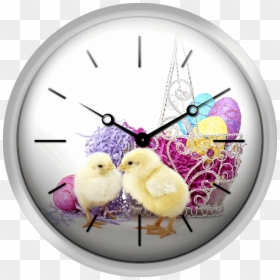 Easter Chicks - Wall Clock, HD Png Download - easter chick png