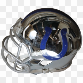 Darius Leonard Autographed Chrome Colts Mini Helmet - Face Mask, HD Png Download - colts helmet png