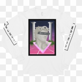 Image Of Vapor Aureo Giorno Long Sleeve - Halibut, HD Png Download - vaporwave dolphin png