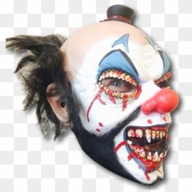 Scary Evil Top Hat Clown Mask - Mask, HD Png Download - scary clown face png