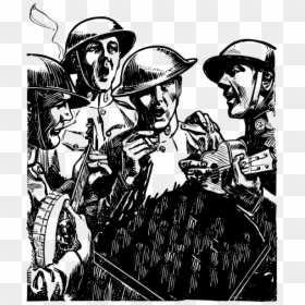 Vector Image Of Soldiers Singing - Png Of Sketch Of Soldiers, Transparent Png - soldier salute png